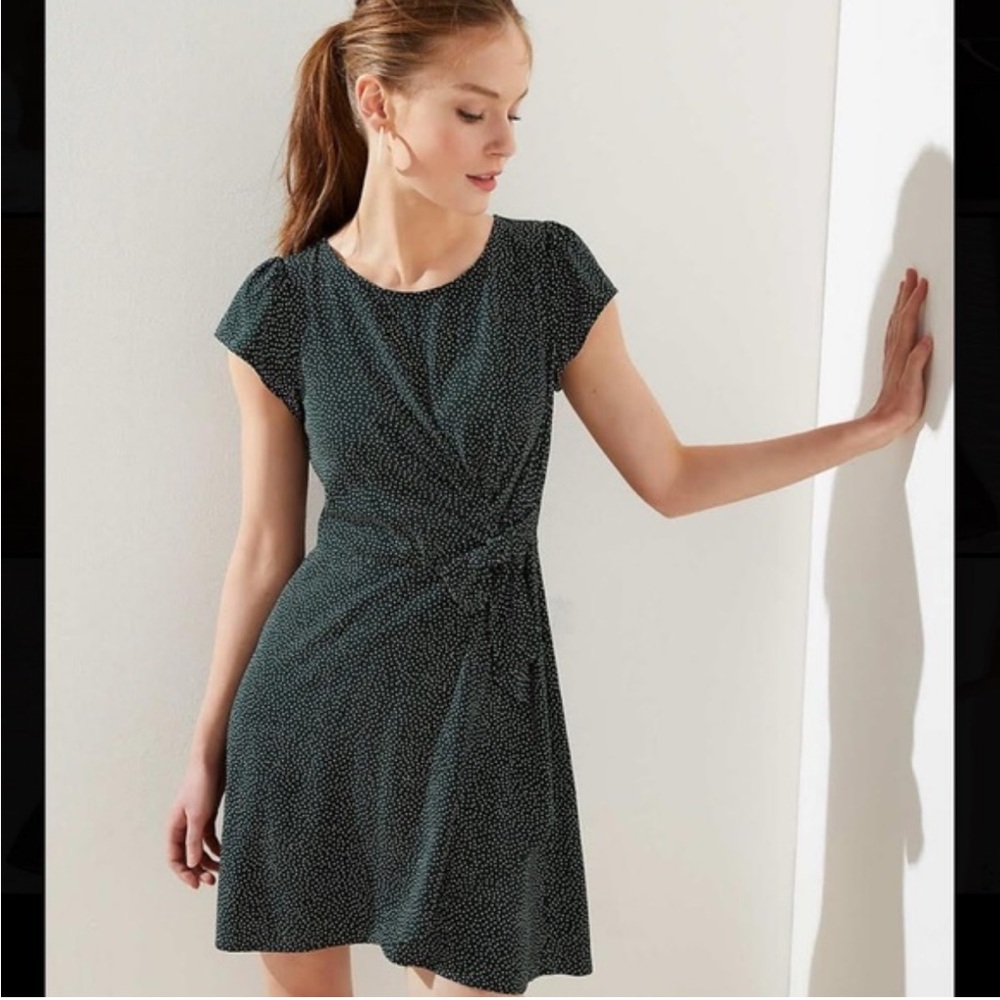 Loft Dotted Wrap Dress
